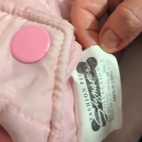 ❤️ Pink Quilted Dog Coat Small - Picture 9 of 10